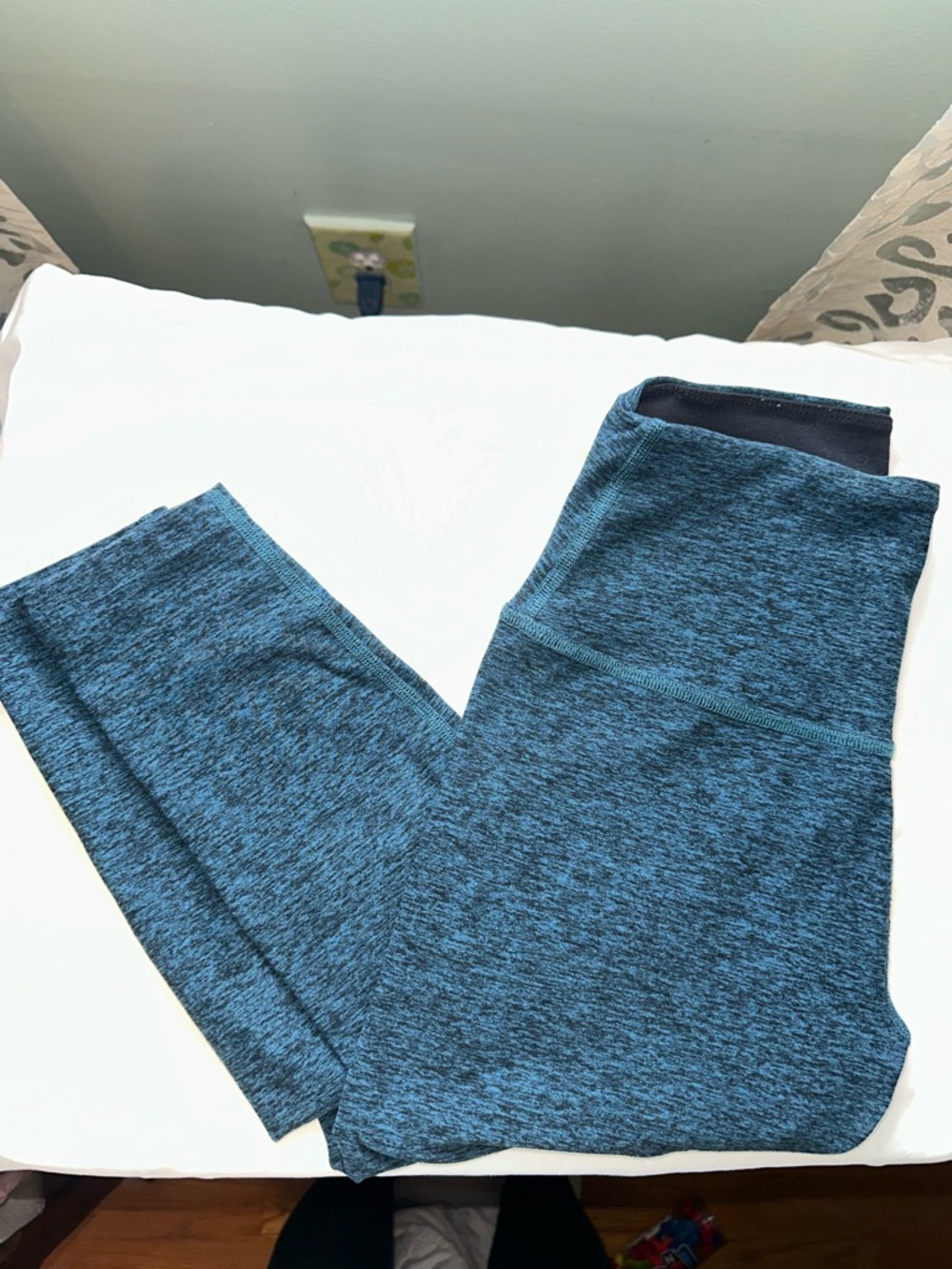 Beyond Yoga Teal Heather High-Rise Leggings